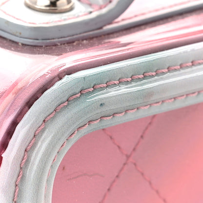 Chanel PVC Patent Calfskin Patent Lambskin Small CC Vanity Case Pink 11 of 13