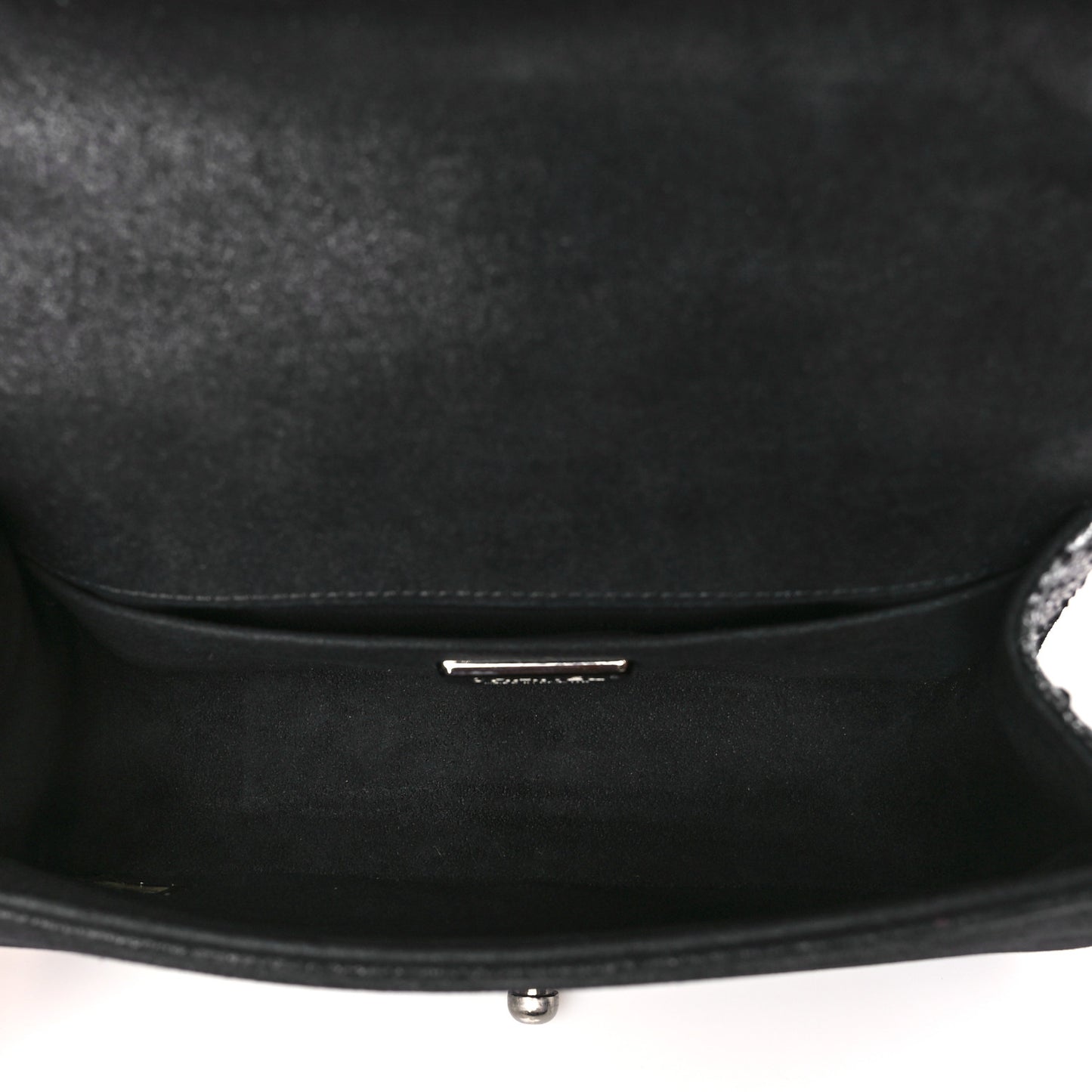 Snakeskin Calfskin Small Boy Flap Black