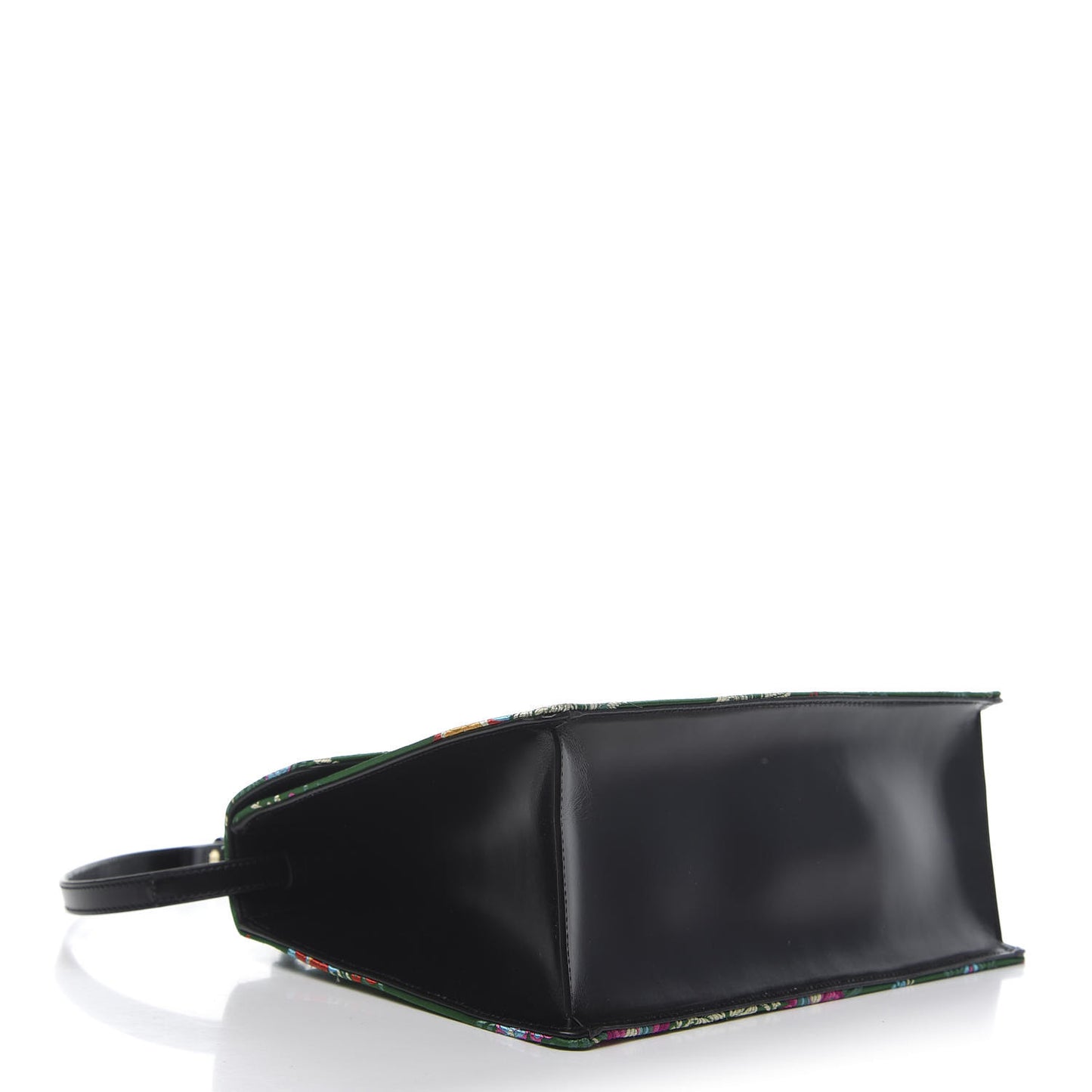 Jacquard Floral Medium Sylvie Top Handle Bag Green Multicolor Black