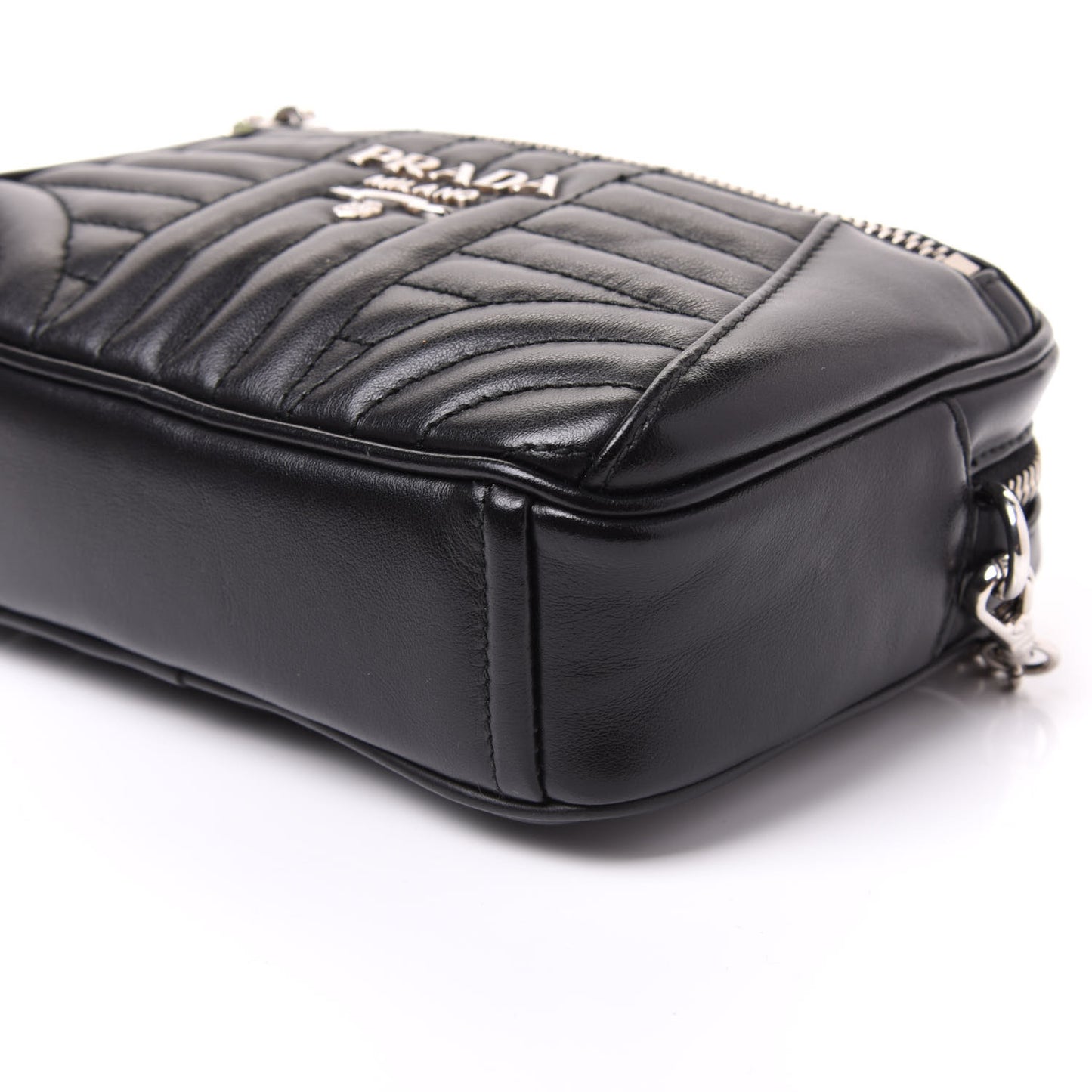 Soft Calfskin Impunture Diagramme Belt Bag Black