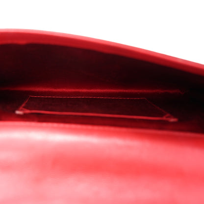 Saint Laurent Textured Calfskin Monogram Small Belle De Jour Clutch Red 5 of 6