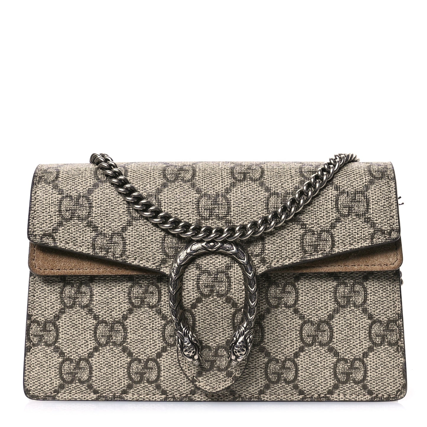 GG Supreme Monogram Super Mini Dionysus Shoulder Bag Taupe