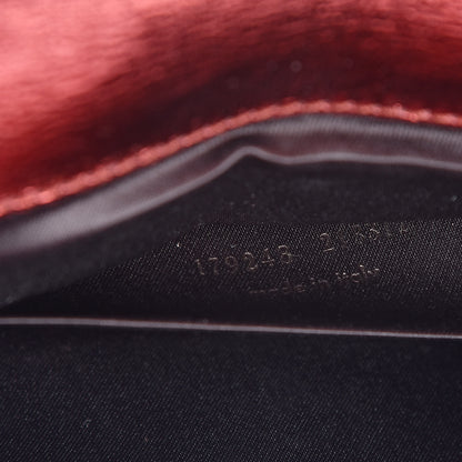 Saint Laurent Metallic Textured Calfskin Small Belle De Jour Clutch Red 7 of 7
