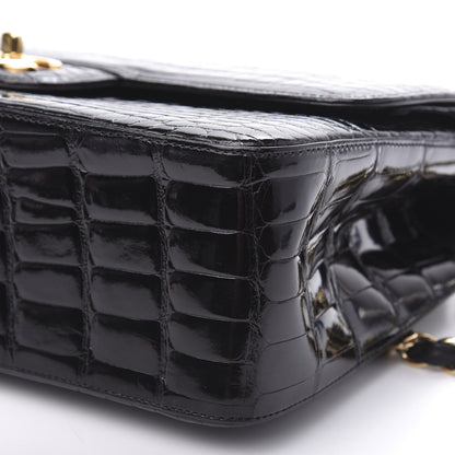 Chanel Alligator Jumbo Double Flap Black 10 of 13