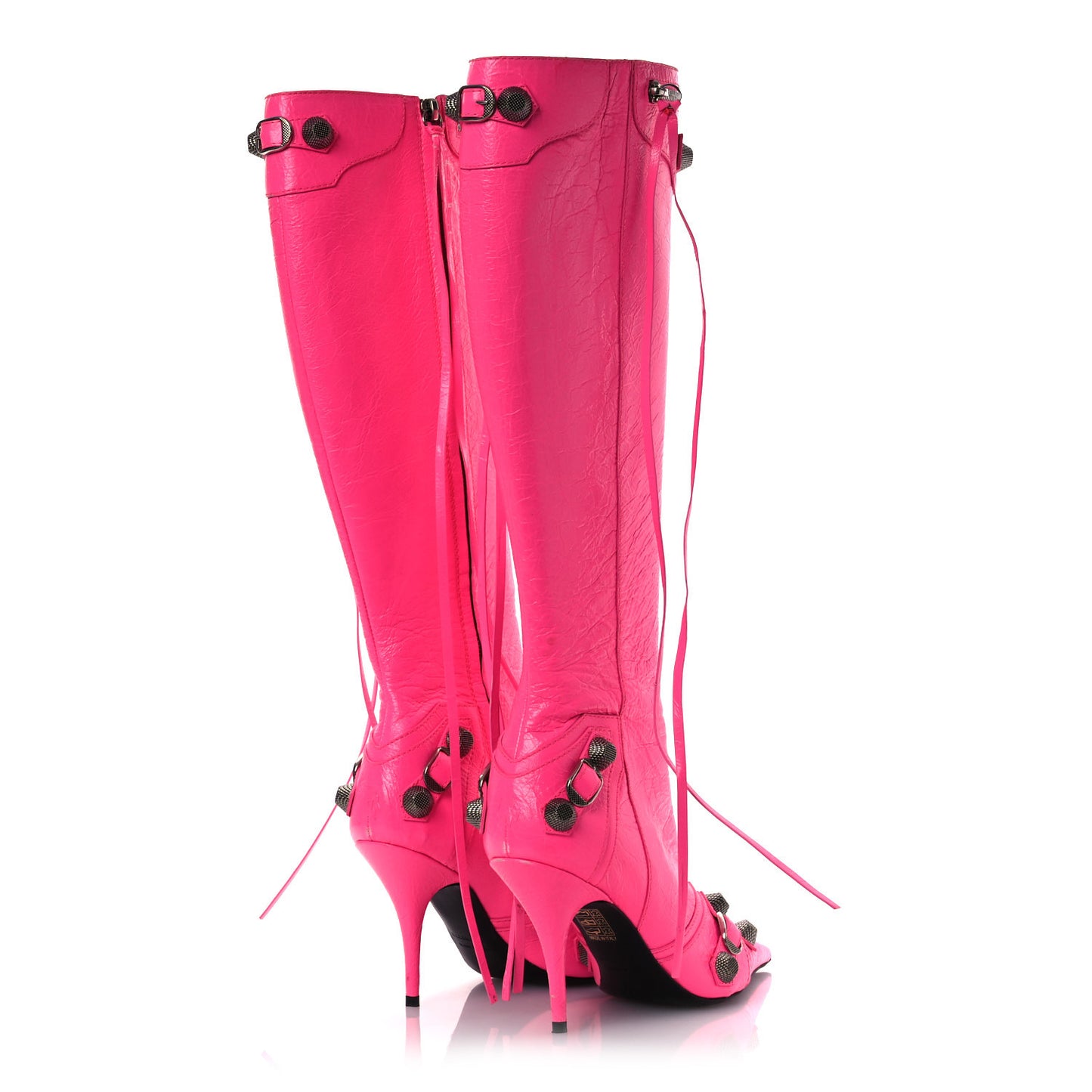 Agneau Arena Cagole 90mm Boots 38 Fluo Pink