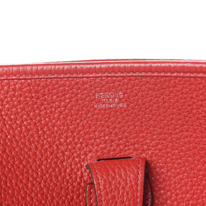 Hermes Taurillon Clemence Evelyne III GM Rouge Casaque 5 of 9