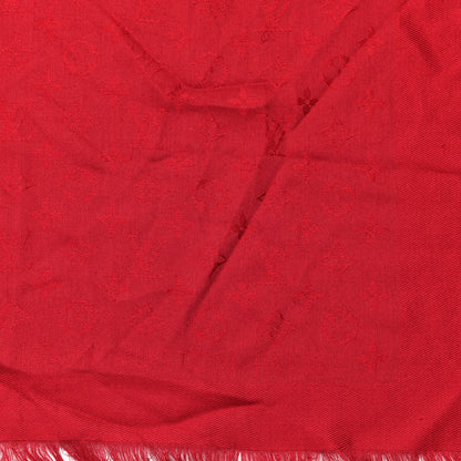 Louis Vuitton Silk Wool Monogram Shawl Pomme D'Amour 3 of 4