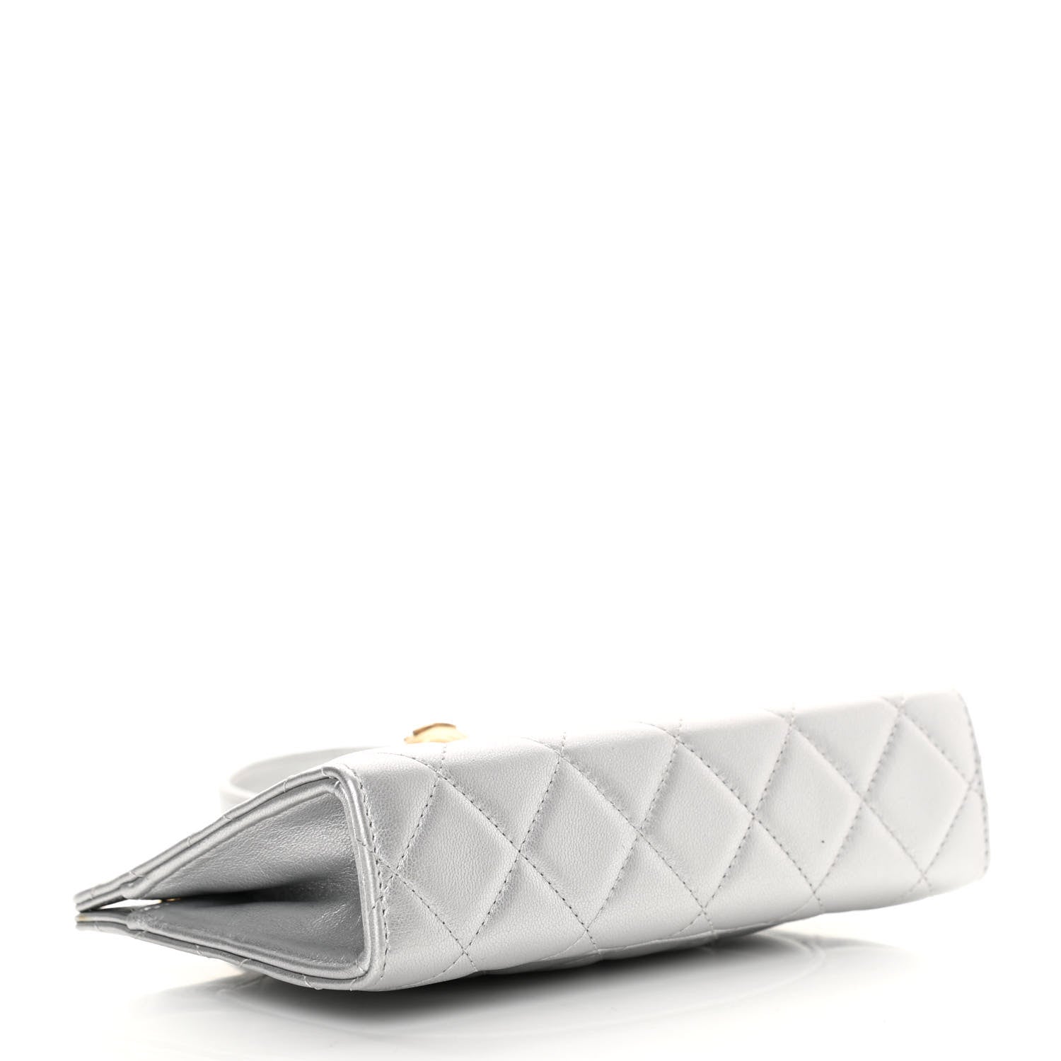 Chanel Metallic Calfskin Quilted Evening By The Sea Clutch Silver 4 of 11