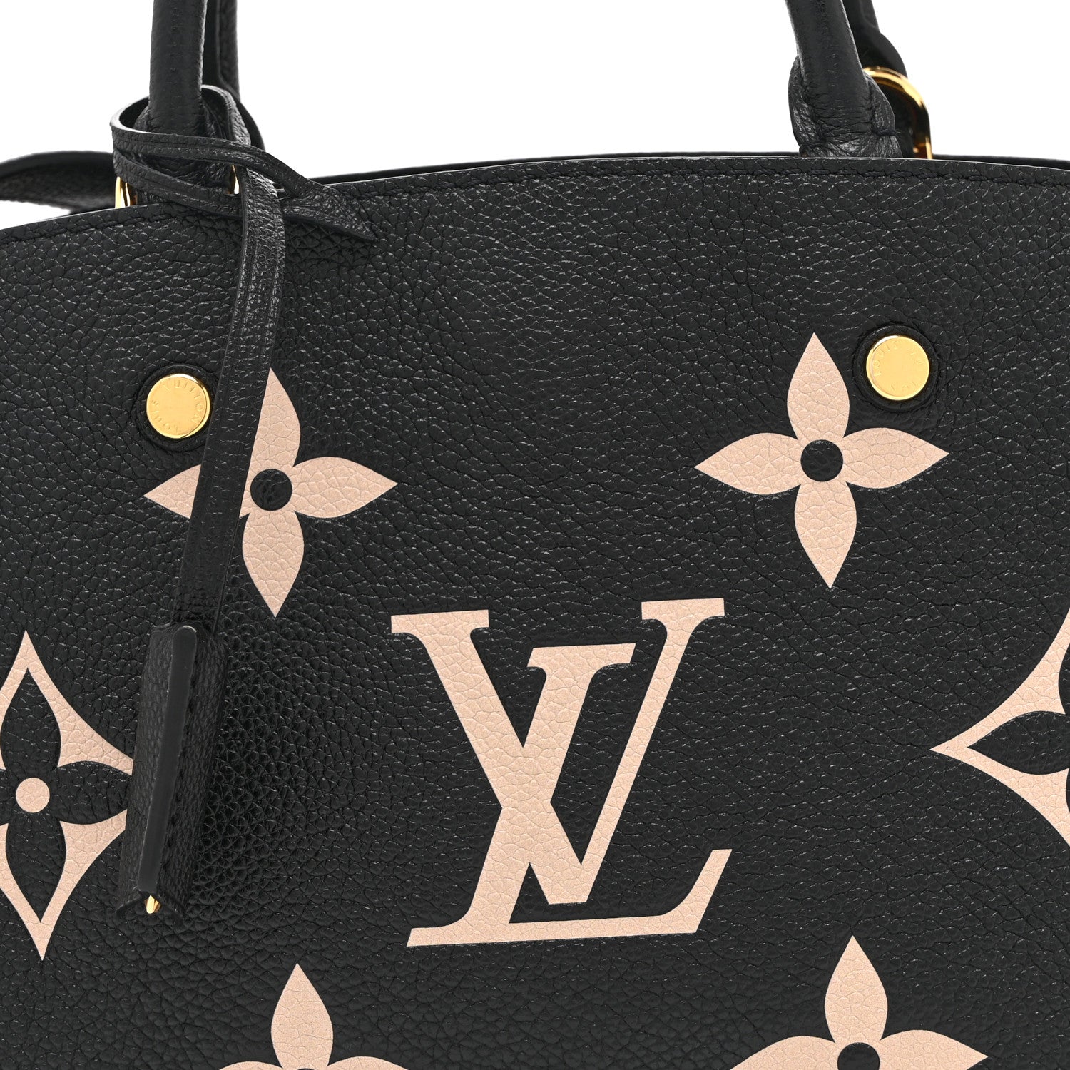 Louis Vuitton Empreinte Monogram Giant Montaigne BB Black Beige 7 of 9