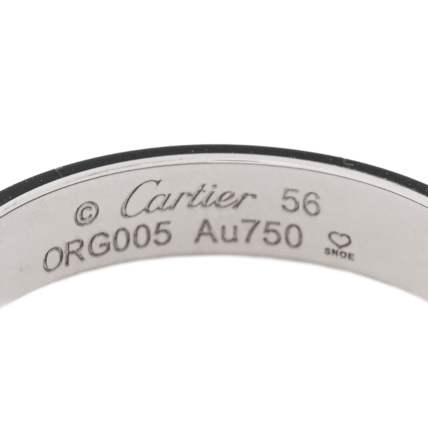 Cartier 18K White Gold 3.5mm LOVE Wedding Band Ring 56 7.5 4 of 5