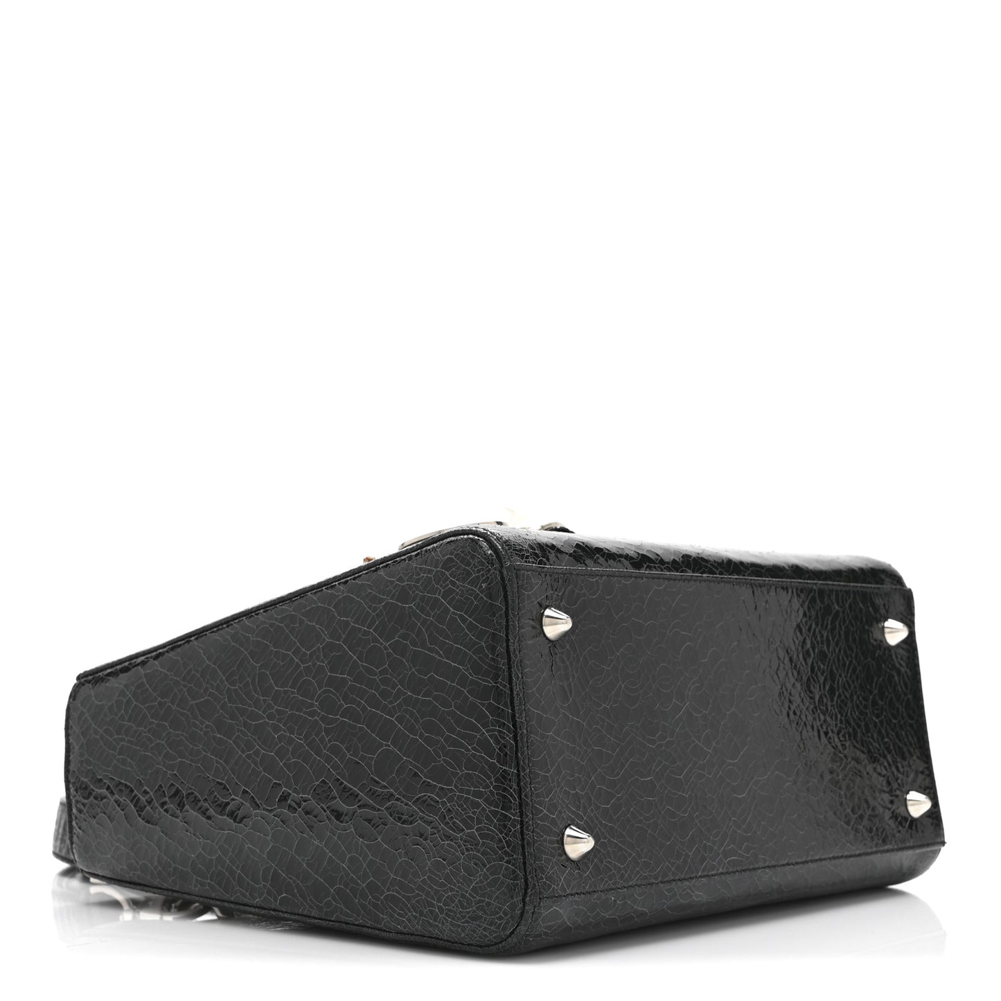 Ceramic Effect Deerskin Jeweled Swan Lady Dior Black