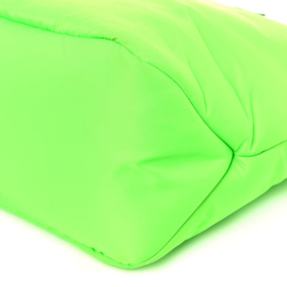 Prada Tessuto Nylon Soft Padded Medium Shopping Tote Verde Fluo 9 of 13