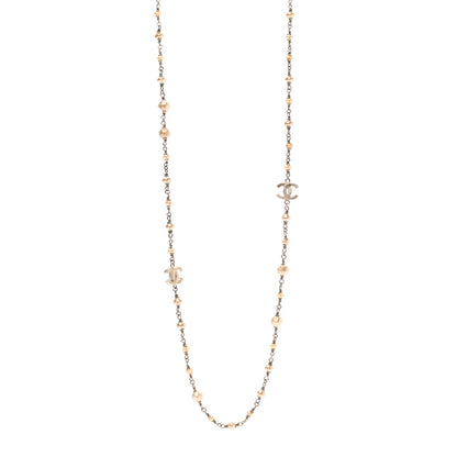 Chanel Pearl CC Long Necklace Gold 1 of 6