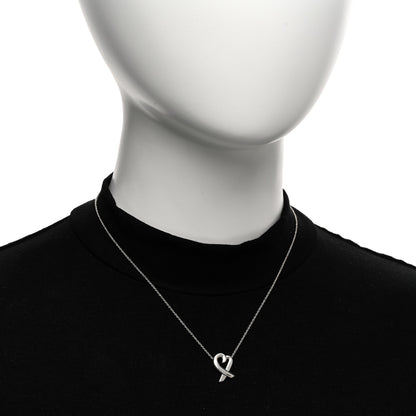 Tiffany Sterling Silver Small Paloma Picasso Loving Heart Pendant Necklace 2 of 4