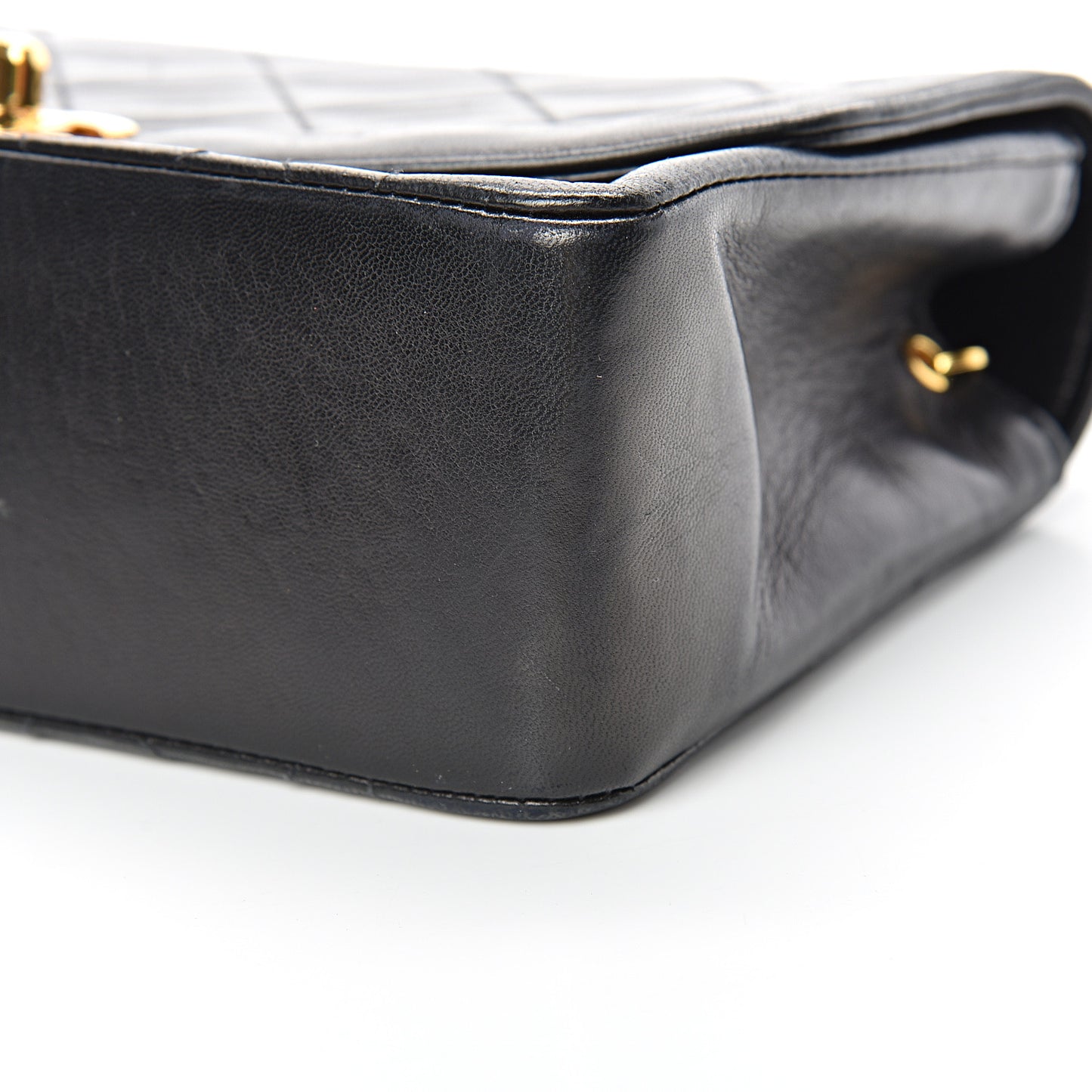 Lambskin Quilted Small Single Flap Black
