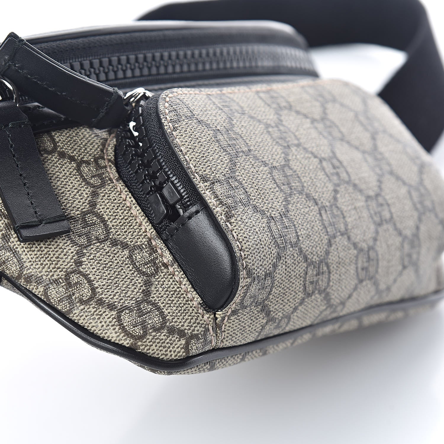 Gucci GG Supreme Monogram Belt Bag Black 7 of 9