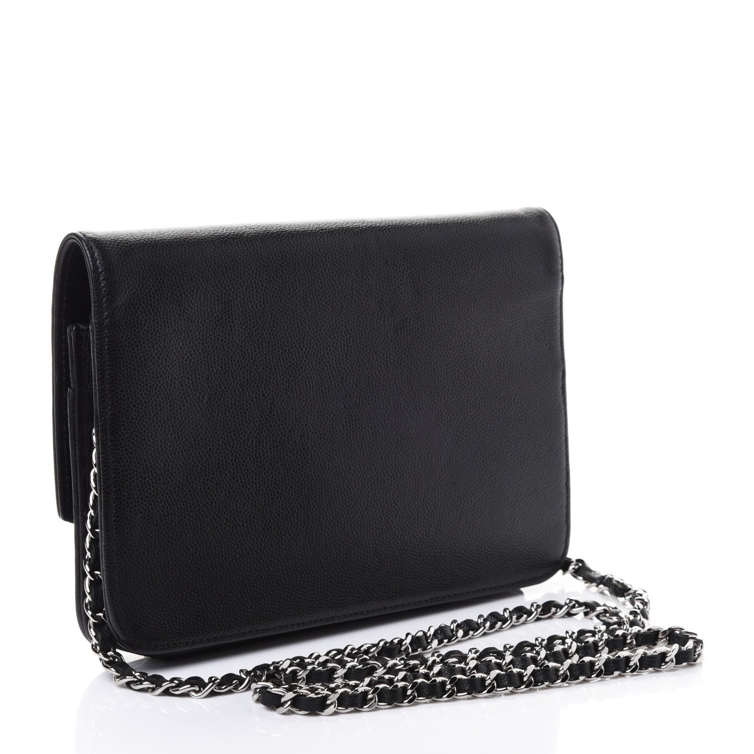 Chanel Caviar Sevruga Wallet On Chain WOC Black 2 of 4