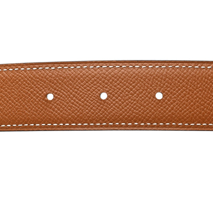 Hermes Swift Epsom 32mm Belt Strap 95 38 Black Gold 3 of 8