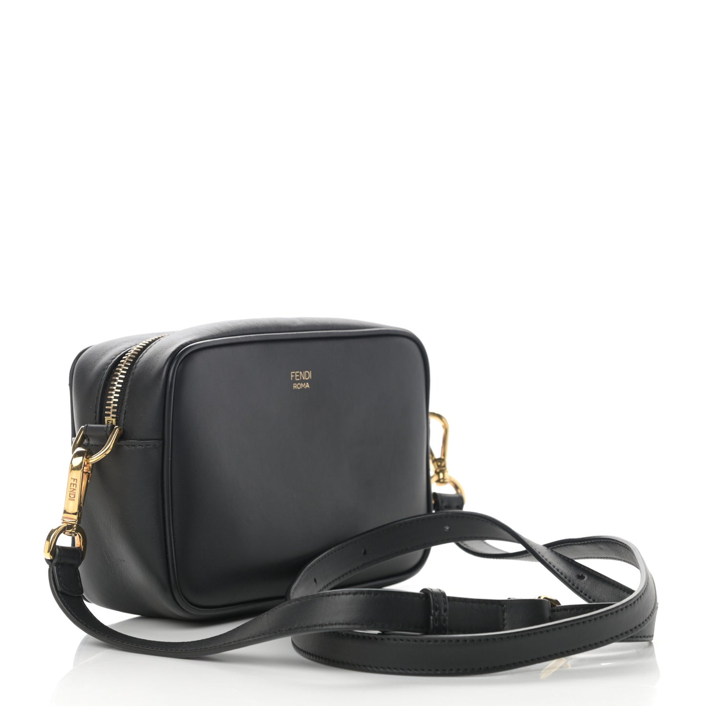 Vitello Century Bi-Color FF 1974 Embossed Mini Camera Case Maya Black
