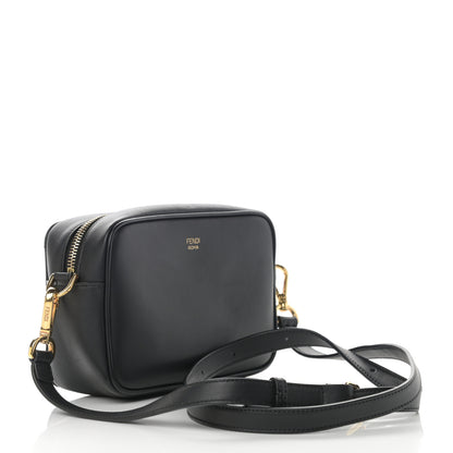 Fendi Vitello Century Bi-Color FF 1974 Embossed Mini Camera Case Maya Black 3 of 17