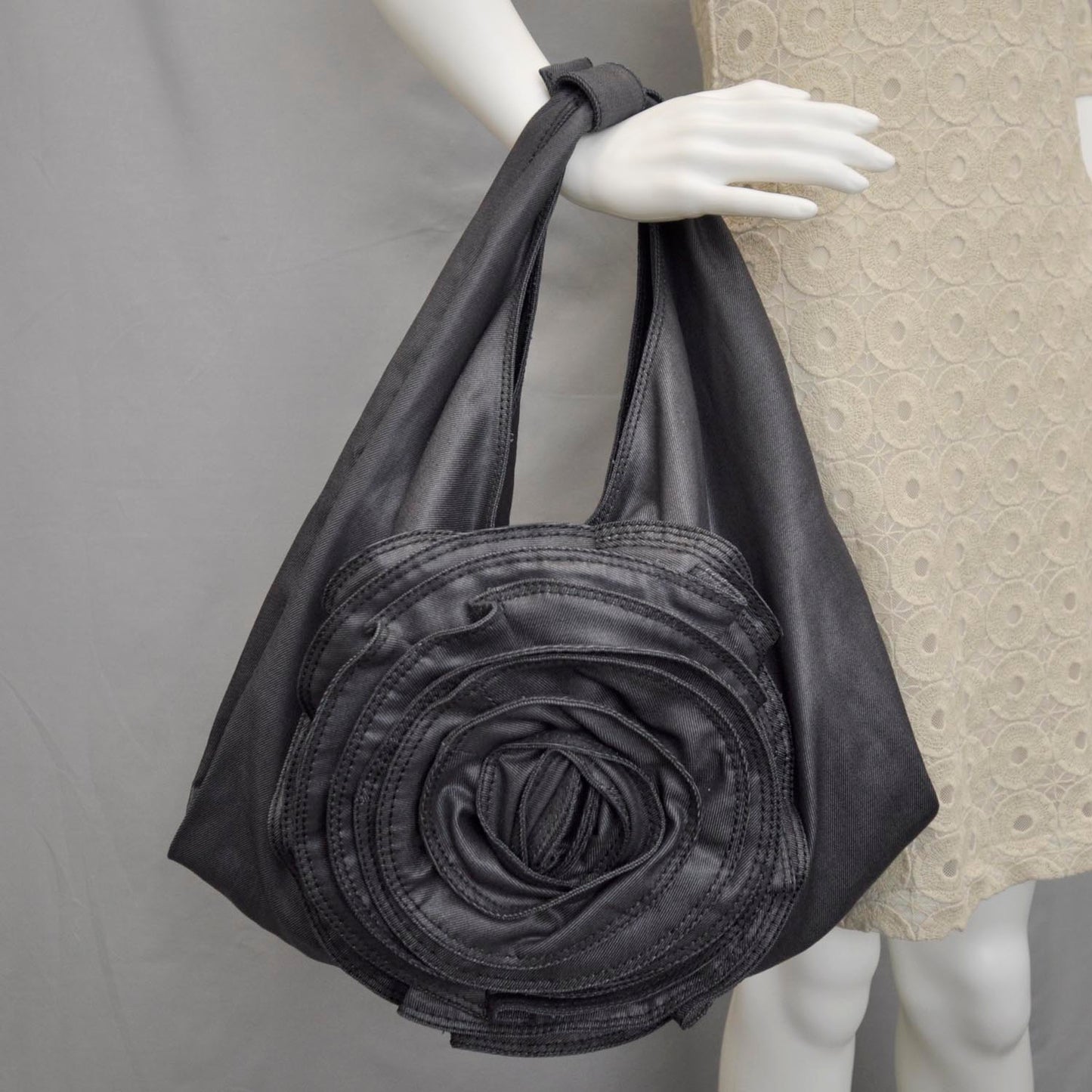 Denim Petale Rose Hobo