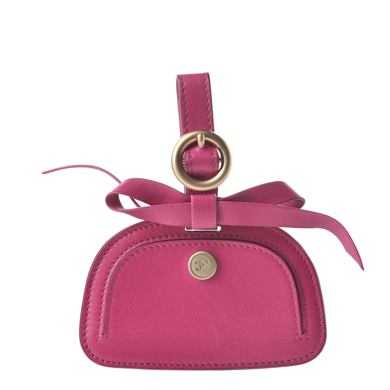 Chanel Lambskin Luggage Tag Pink 1 of 4