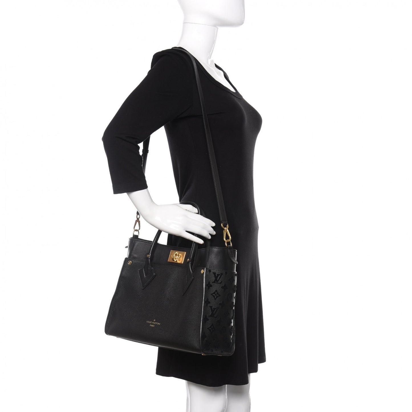 Calfskin Monogram Tufting On My Side Black