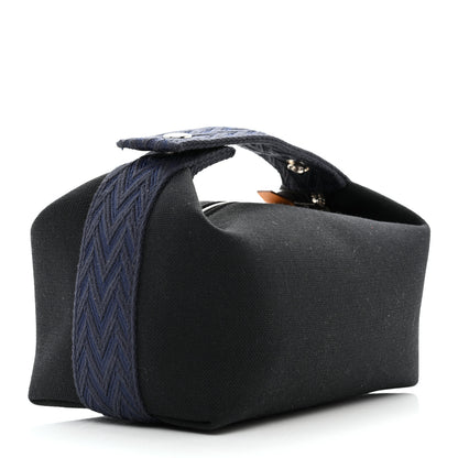 Hermes Canvas Small Bride-A-Brac Pouch Black Bleu Nuit 3 of 7