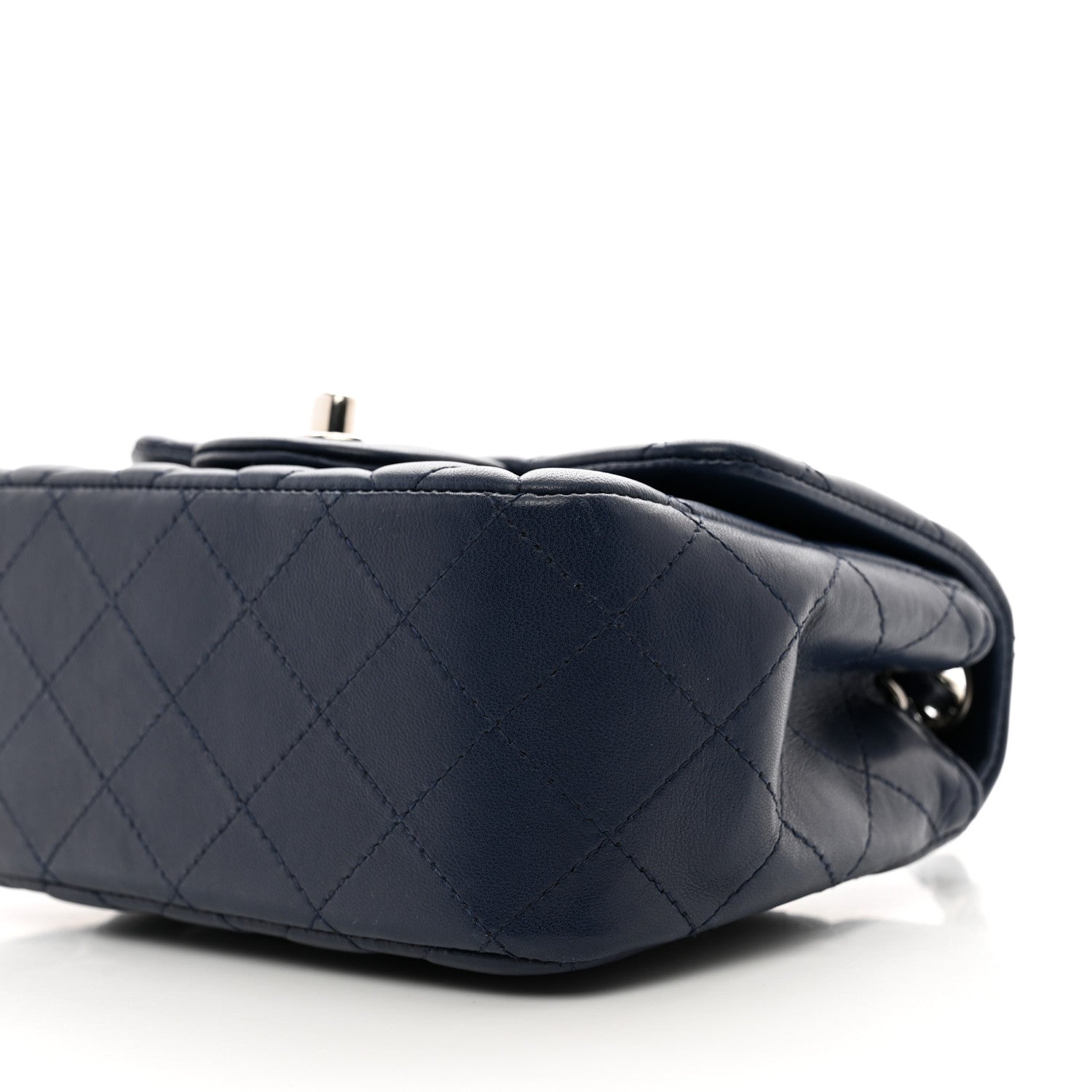 Chanel Lambskin Quilted Mini Square Flap Navy 10 of 10