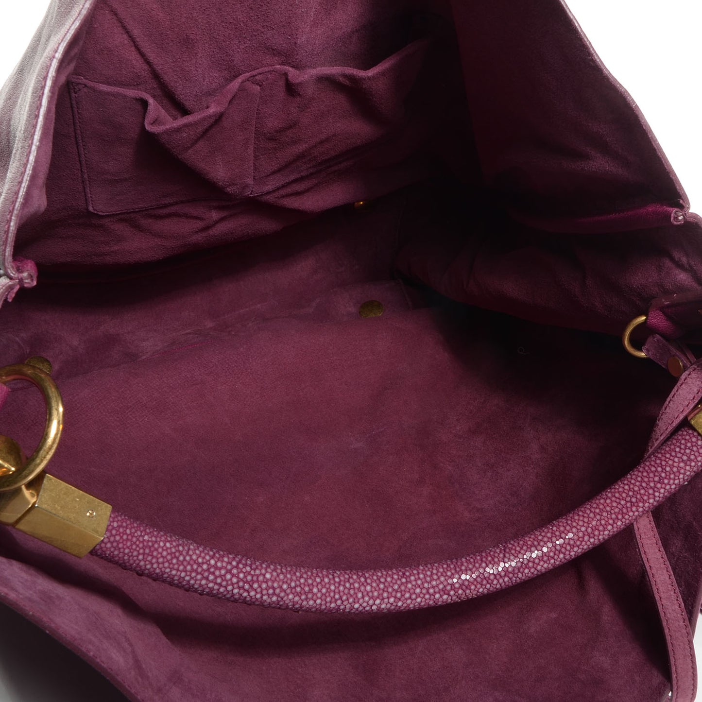 Sheepskin Stingray Large Roady Hobo Magenta