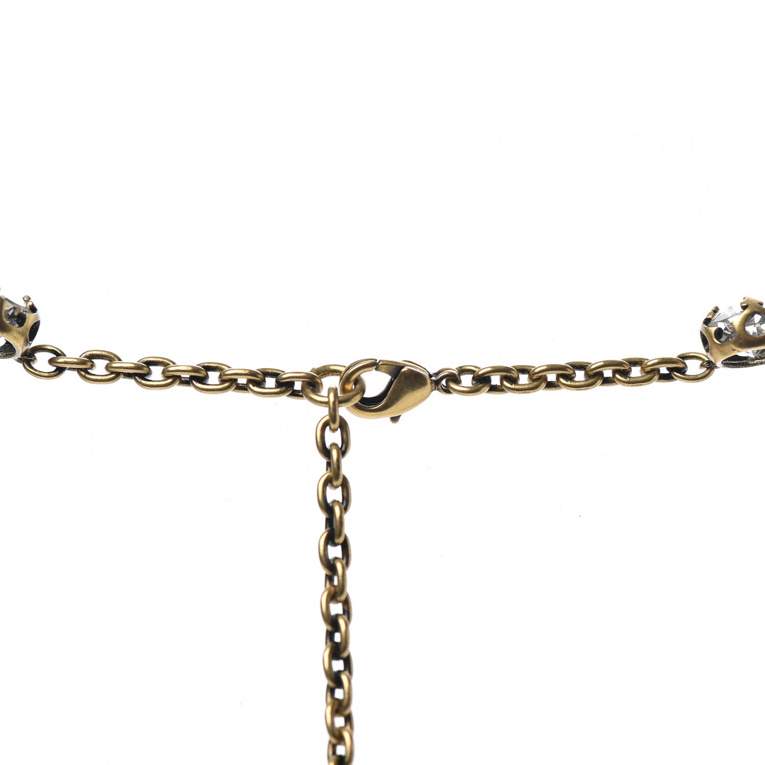 Christian Dior Crystal Star Necklace Gold 5 of 5