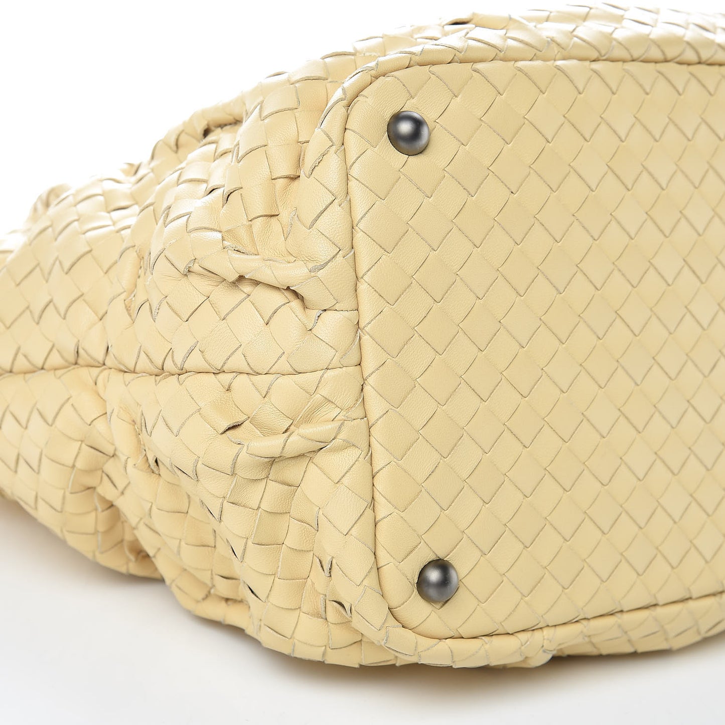 Nappa Intrecciato Pleated Tote Paille