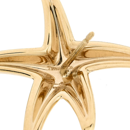 Tiffany 18K Yellow Gold Elsa Peretti Starfish Earrings 4 of 4