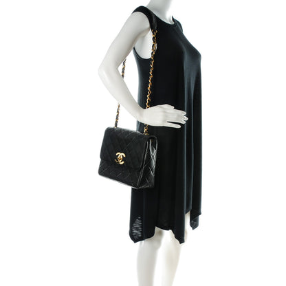 Chanel Lambskin Quilted Medium Single Flap Black 2 of 10