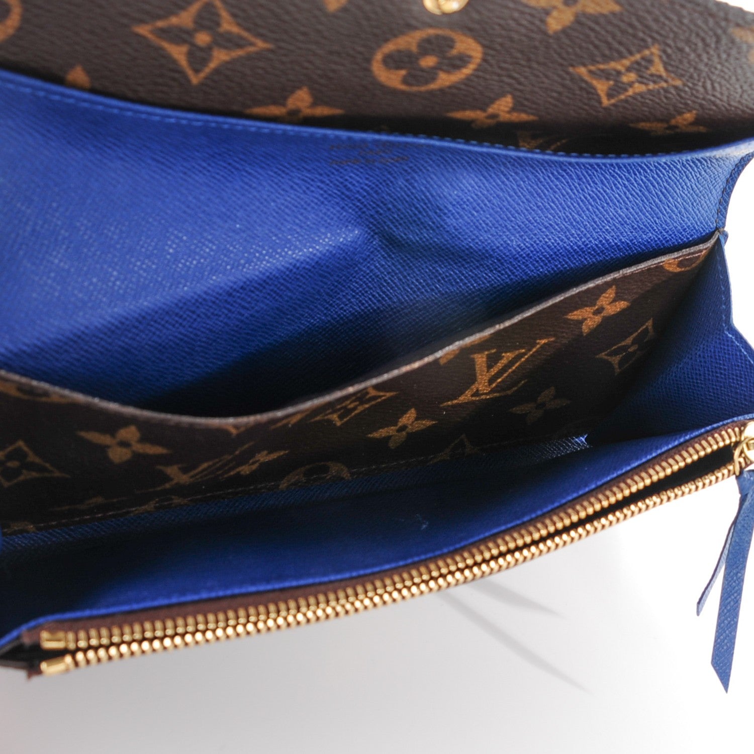 Louis Vuitton Monogram Emilie Wallet Blue 8 of 10