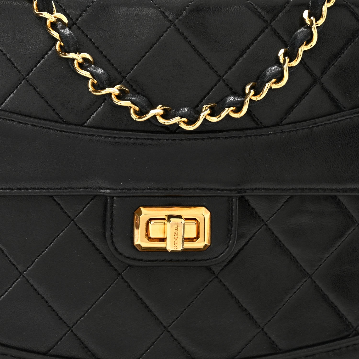 Chanel Lambskin Quilted Medium Single Flap Black 7 of 11