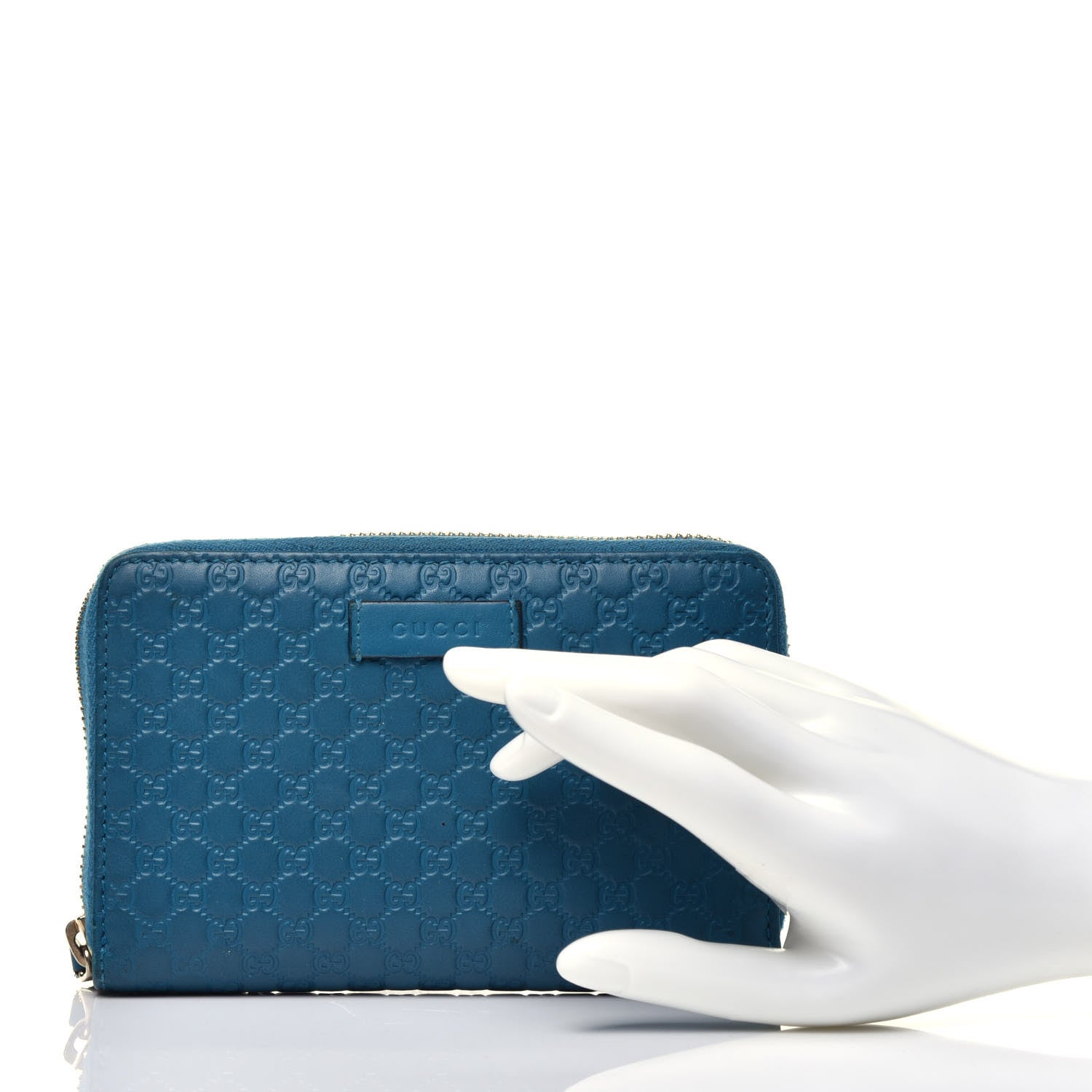 Gucci Microguccissima Zip Around Organizer Wallet Deep Cobalt 2 of 6