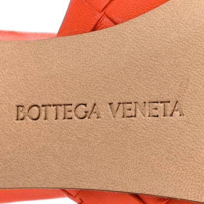 Bottega Veneta Nappa Intrecciato Blink Mule Sandals 38 New Orange 9 of 11