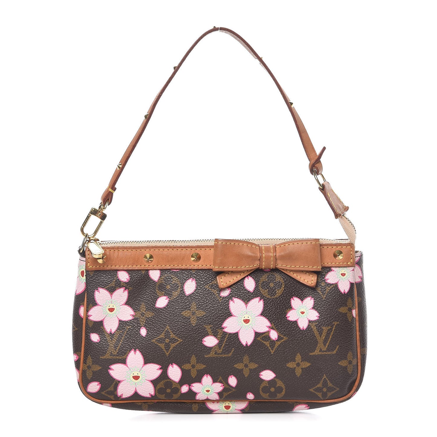 Monogram Cherry Blossom Pochette Accessories Brown