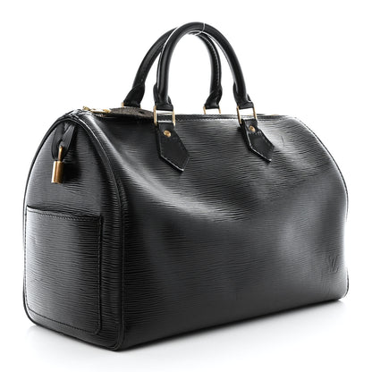 Louis Vuitton Epi Speedy 30 Black 3 of 11