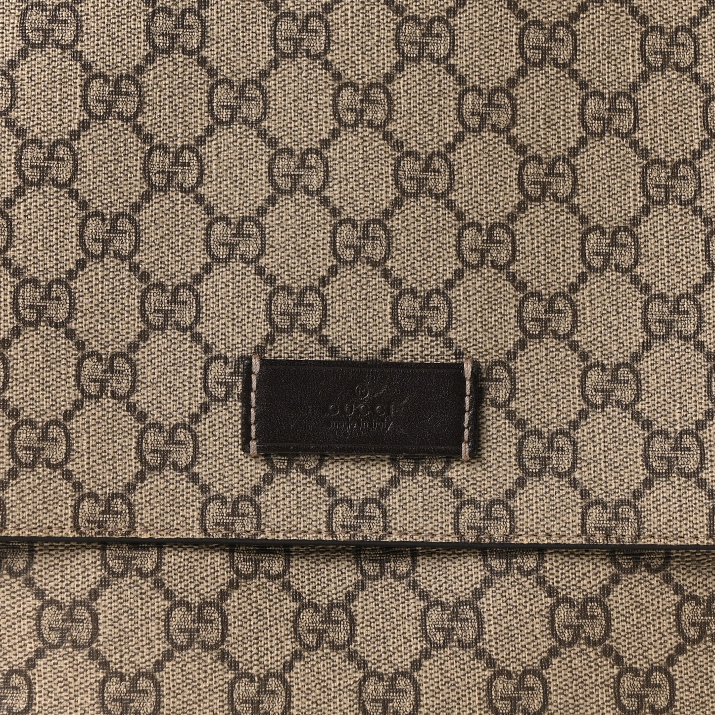 GG Plus Monogram Messenger Diaper Bag Dark Brown
