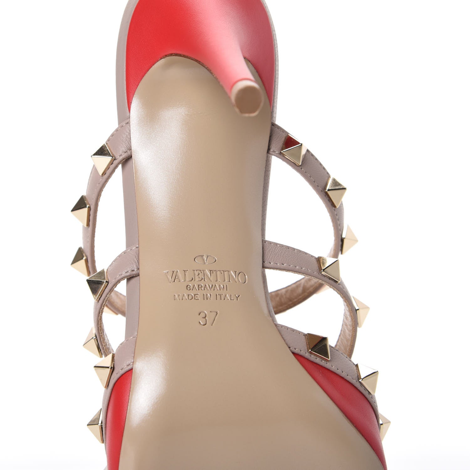 Valentino Garavani Calfskin Nappa Rockstud 90mm Cage Mules 37 Rouge Pur Poudre 9 of 10