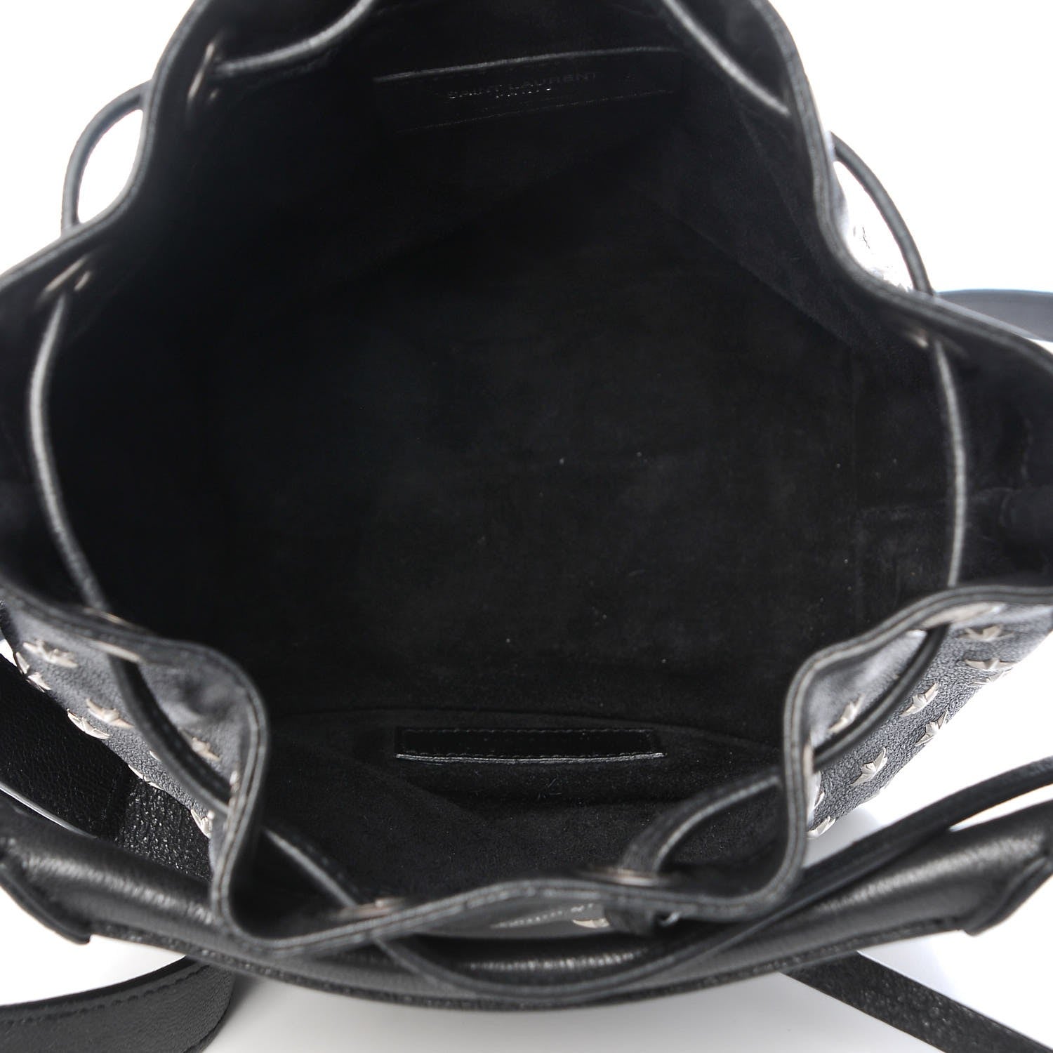 Saint Laurent Calfskin Star Studded Small Emmanuelle Bucket Bag Black 5 of 8