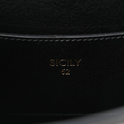Dolce & Gabbana Calfskin Canvas Medium Sicily 62 Naturale Black 6 of 10