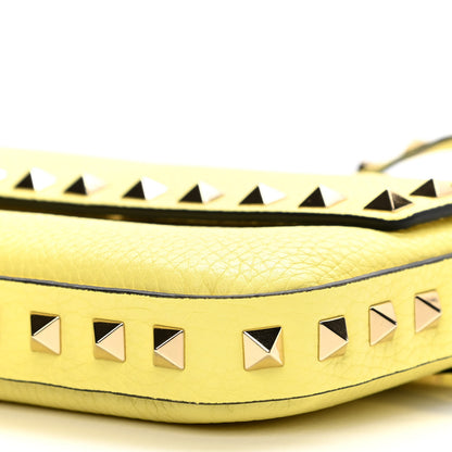 Valentino Garavani Grainy Calfskin Rockstud Crossbody Pouch Lime Sorbet 9 of 9