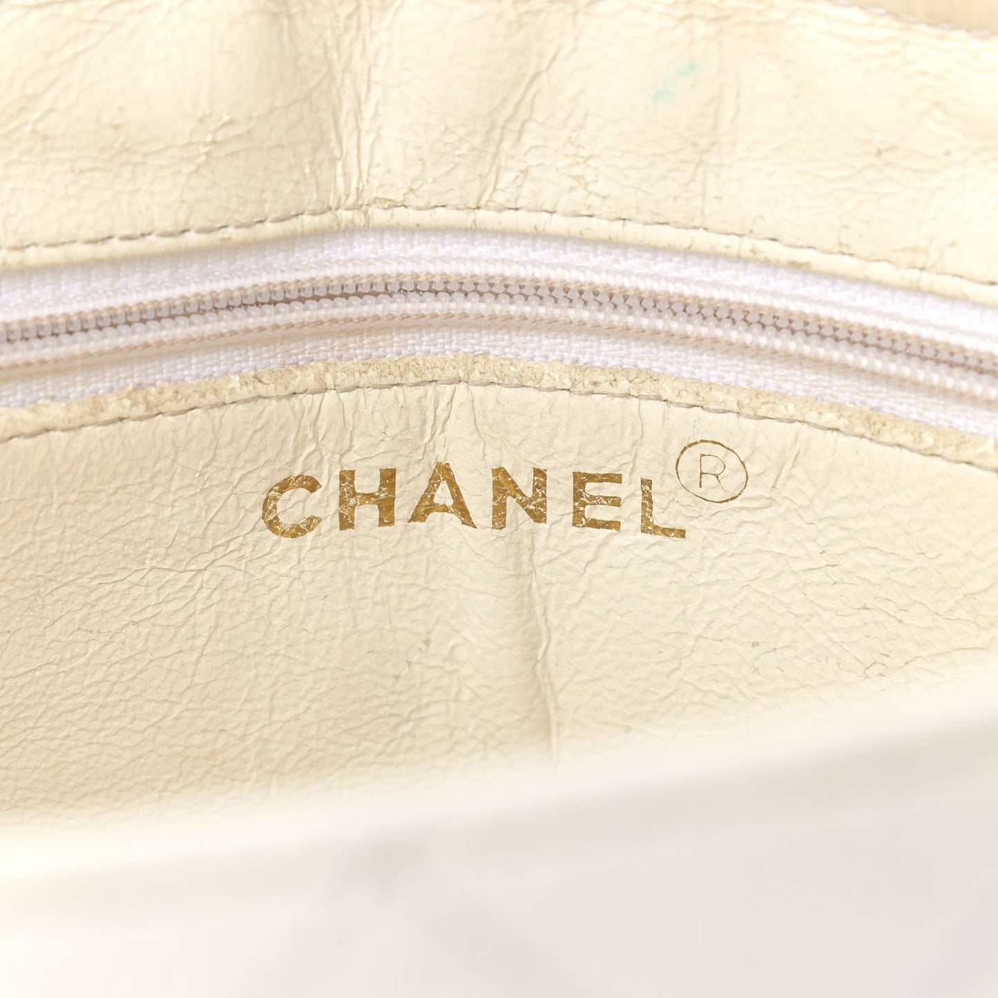 Caviar Stitched Shoulder Bag White