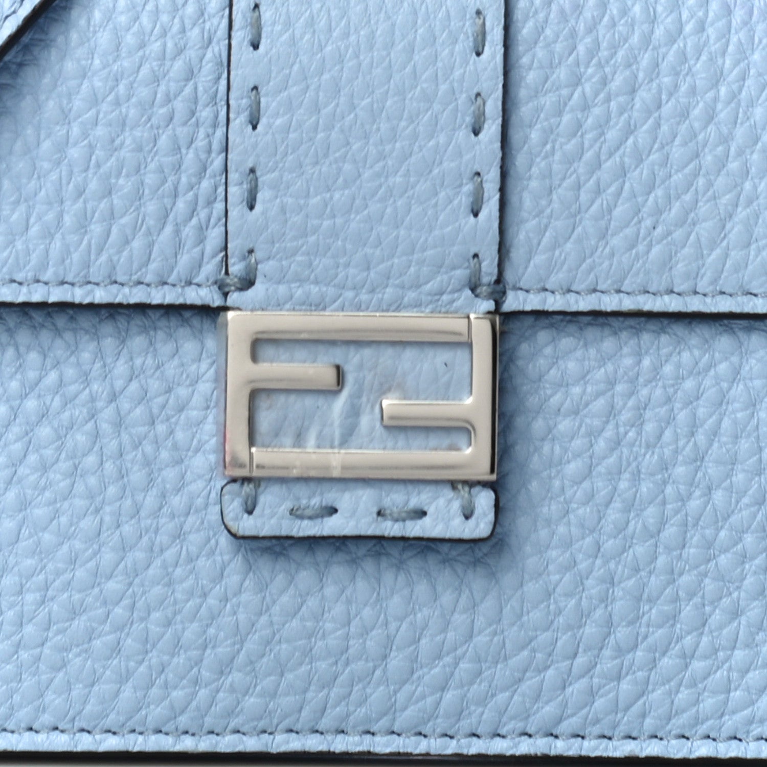 Fendi Cuoio Romano Selleria Baguette Belt Pouch Azzurro Sky 8 of 11