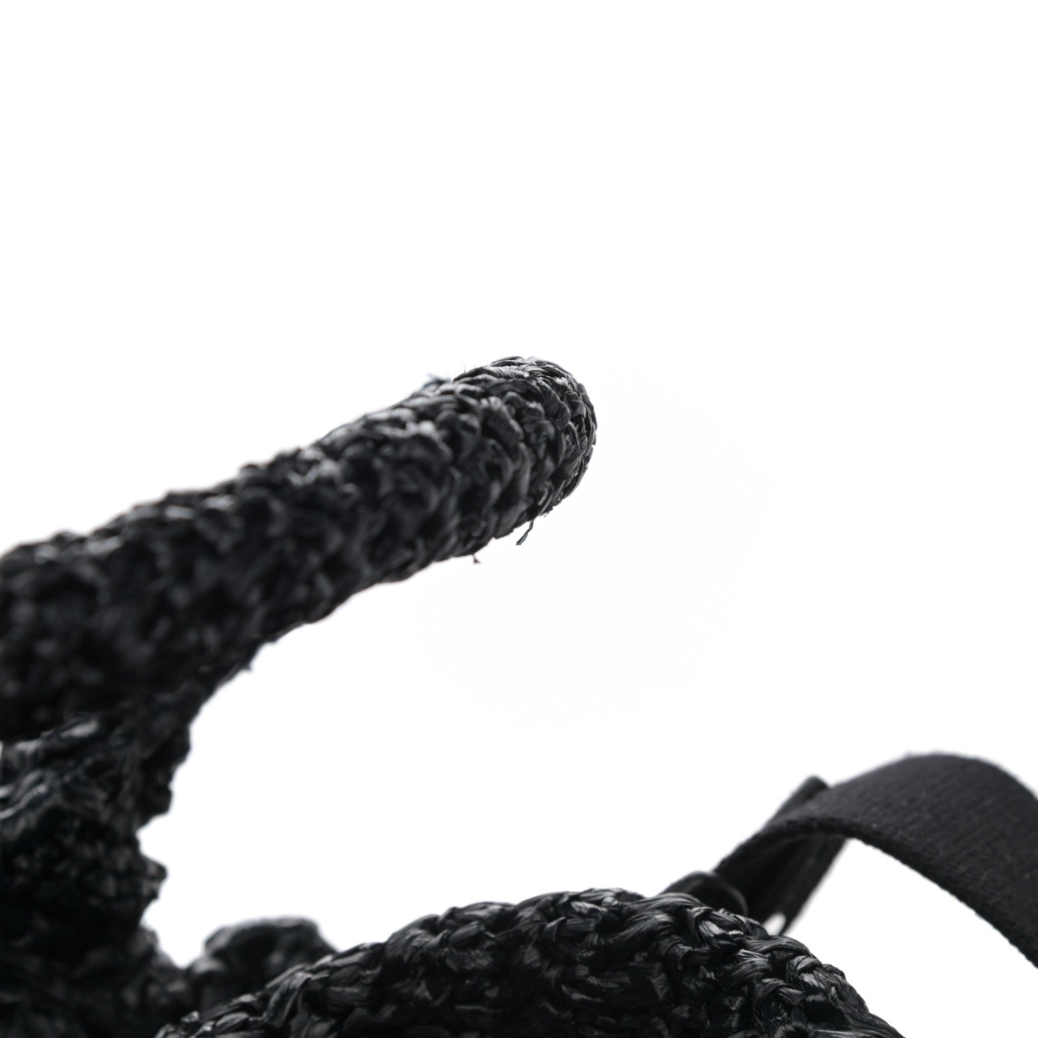 Prada Raffia Crochet Giardiniera Tote Black 9 of 9