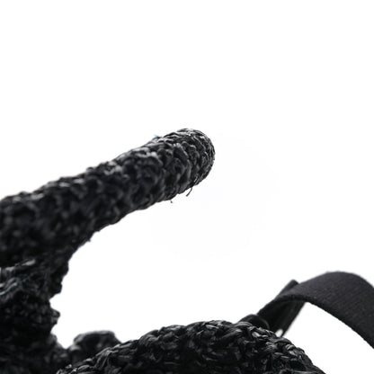 Prada Raffia Crochet Giardiniera Tote Black 9 of 9