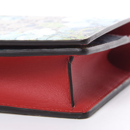 Gucci GG Supreme Monogram Blooms Chain Wallet Blue 8 of 9